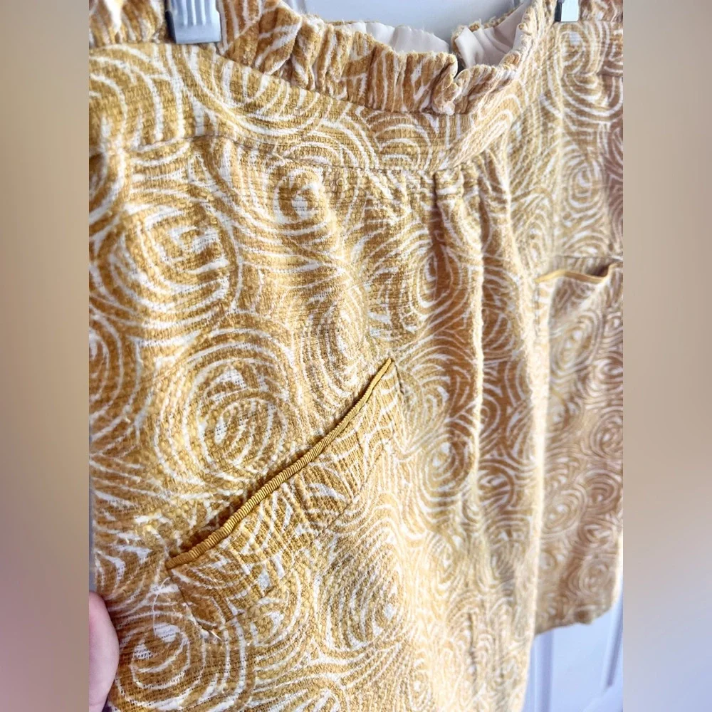 ANTHROPOLOGIE Elevenses Pencil Skirt Yellow sz 4 Business Casual - Picture 4 of 6